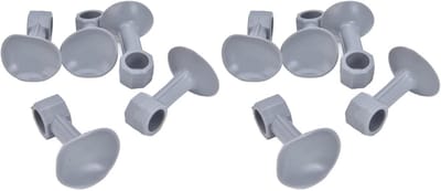 Wasmachine deurstopper - Rubberen stopper - Luchtcirculatie machine - Sterke zuignap - 10 stuks - Grijs