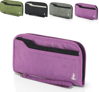 Hikr Reisportemonnee – Waterdichte Travel Wallet – 100% RFID-Blocker – Unisex Paspoorthouder – Organizer voor Reisdocumenten – Reisportefeuille & Paspoorthoes – Roze