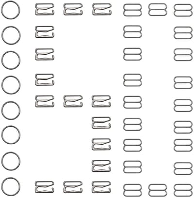 Dailygoods- Lingerieslippers 150 stuks - Haak/sluiting - Verstelbare riem - Clips voor schuifringen - Ondergoed - Hoogwaardig metaal - Haaksluiting