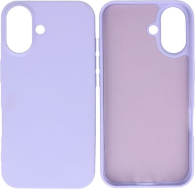 Hoesje Geschikt voor iPhone 16 Plus - Fashion Telefoonhoesje Backcover - Siliconen Hoesje - Paars