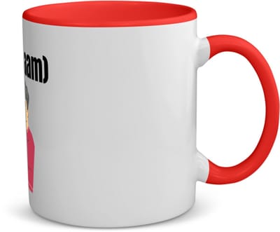 Akyol - fotograaf man grijs haar met eigen naam koffiemok - theemok - rood - Fotograaf - fotografen - leuk cadeau voor iemand die houd van foto's maken - cadeau - kado - 350 ML inhoud