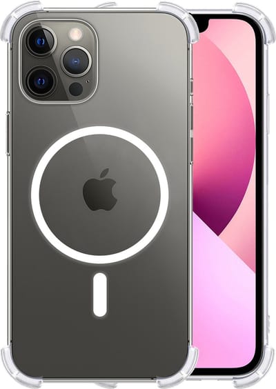 Hoesje - Geschikt voor Apple iPhone 13 Pro - Magsafe Compatible - Sterk & Shockproof - Back Cover - Shock Proof Case - Telefoon Hoes Shockproof - Telefoonhoesjes - Transparant