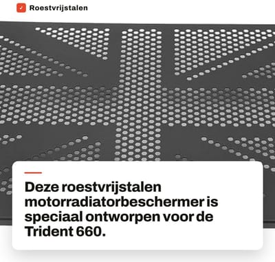 Dailygoods - Roestvrijstalen Motorradiatorbeschermer voor Trident 660