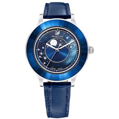 Swarovski Octea Lux Chrono Maanlanding Herdenkingshorloge Dameshorloges blauw 5516305 Regular Watch Box,Dark Blue Watch Dial blue
