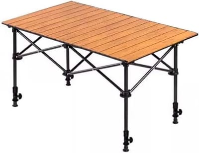Opvouwbare Campingtafel - Picknicktafel Buiten - Outdoor Dineren - Lichtgewicht Aluminium - 100 kg Capaciteit - Zwart