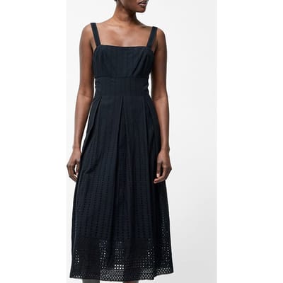 French Connection Broderie Strap Dress M Ss25 Sz18 Black Size: 6 | Midi Dresses Outlet | Dames | Zwart