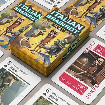 54 KAARTEN Italiaans Brainrot Tralalero Tralala Spel Kaart Familiebijeenkomsten Bordspel Vrije Tijd En Vermaak Speelgoed yellow