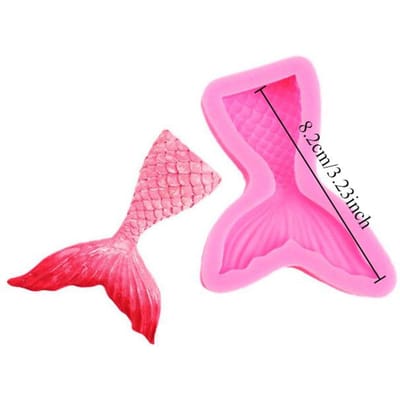 1 pièce Moule Silicone Queue de Sirène Moule à Chocolat Fondant Gâteau Moule Plâtre Goutte Outils de Décoration de Gâteau de Fête