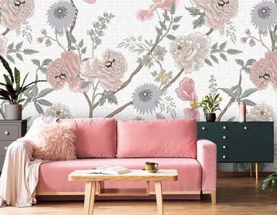 INGK - Floral Utopia Behang - Tea Garden Sunrise