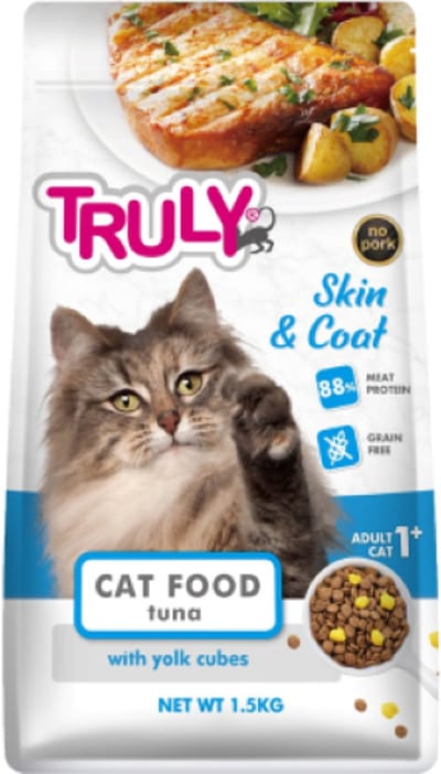 Truly - Kattenvoer Droogvoer - Tonijn - Huid & Vacht - 1,5 kg - Graanvrij
