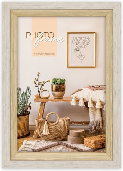ZEP - Houten Fotolijst Zara C in bruin / creme voor foto 10x15 cm - VZ646C