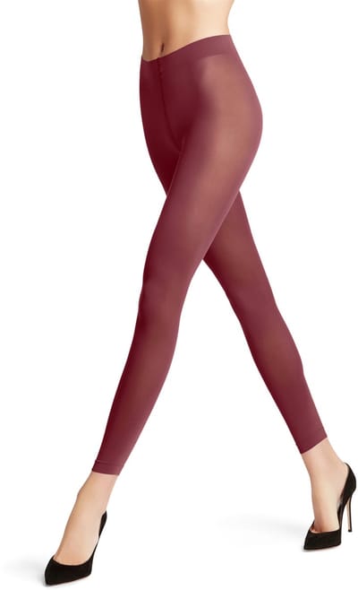 FALKE Pure Matt eenkleurig materiaal ondoorzichtig 50 DEN legging dames rood - maat S