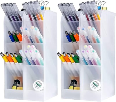 Allecto - Penhouder Organizer - Schrijfgerei - Multifunctioneel - Wit - Opbergen - Desk Organizer - Geschikt voor Kantoor en Thuis