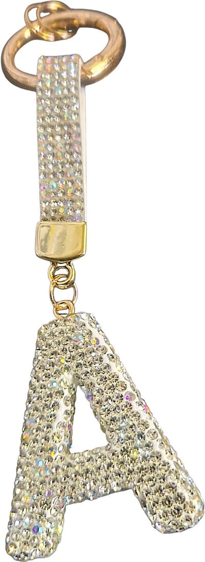 Sleutelhanger Letter A STRASS | SLeutelhanger met jouw Letter | Gepersonaliseerd Cadeau | Moederdag cadeau | Verjaardagscadeau | Persoonlijk cadeau | Persoonlijk Geschenk | Tashanger | Sleutelhanger | Bedankt cadeautje