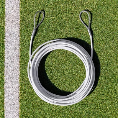 Tennis Net Kabel - Kopkabel Staalkabel - Sport Net Ondersteuning - PVC Gecoat Duurzaam - 42ft - Zwart