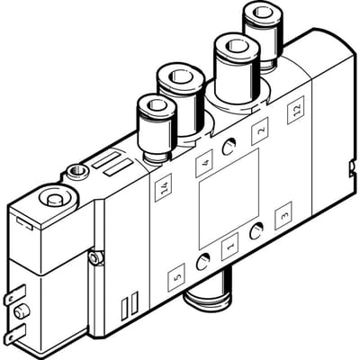 Festo 5/2 Monostabiel Lucht Magneetventiel QS-4 180L/Min - 196885