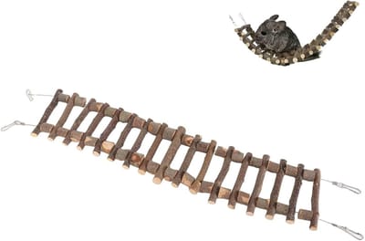 Klimladder voor Kleine Dieren - Vogelladder voor Kooi, Geschikt voor Papegaaien en Andere Huisdieren (60CM)