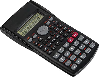 Wetenschappelijke Rekenmachine - Technische Calculator - Wiskundige Berekeningen - 240 Functies - 15.3 x 8.5 cm - Zwart