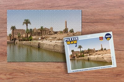 Puzzel De ingang van het Karnak tempelcomplex met de rivier in Egypte - Legpuzzel - Puzzel 1000 stukjes volwassenen