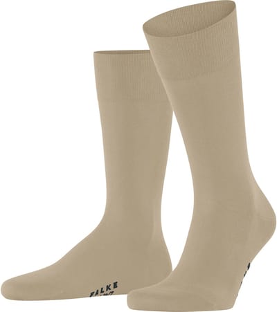 FALKE Cool 24/7 eenkleurig katoen sokken heren beige - maat 39-40