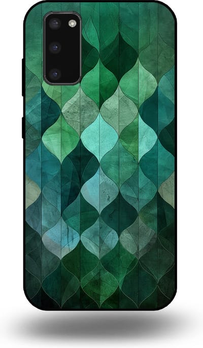 Smartphonica Telefoonhoesje geschikt voor Samsung Galaxy S20 met groene bladeren opdruk - TPU backcover case green leaf design - Groen geschikt voor Samsung Galaxy S20