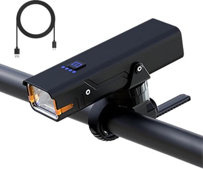 VHV - Fietsverlichting USB-C Oplaadbaar - LED Koplamp Fiets voor Nacht Rijden - 5 lichtstanden, 2000 mAh accu, IPX5 waterbestendig - voor Mountainbike, Racefiets, Stadsfiets, E-bike en Woon-Werkverkeer
