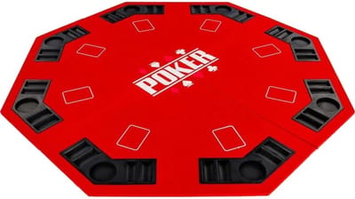 NORTH Pokertafel 8-hoekig 122cm, rood