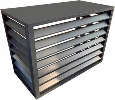 Airco Omkasting Buitenunit - Privacy Scherm - Buitenapparatuur Verbergen - Aluminium Weerbestendig - 110x60x80 cm - Grijs