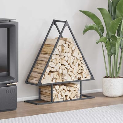 vidaXL - Brandhoutrek - 80x25x90 - cm - koudgewalst - staal - antracietkleurig