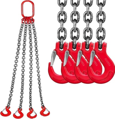 Vierstrengige Stopketting - Hijsketting Kraan - Zwaar Hijswerk - Hoog Draagvermogen - 100CM - Metaal