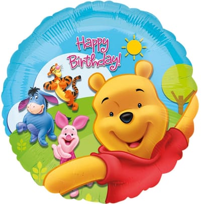 Folieballon - Winnie de Poeh & Vrienden - Happy Birthday - 45 cm