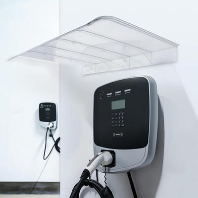 Gebogen Luifel - Regenbescherming Deur - Bescherming Tegen Weer - Stil Zelfreinigend - 40x40cm - Transparant