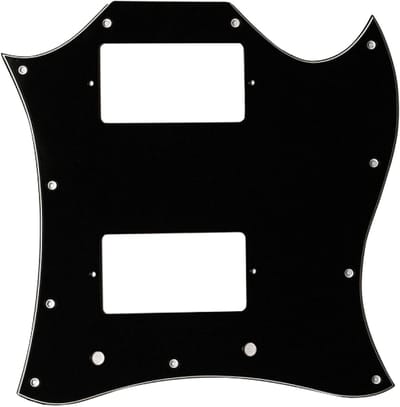 Göldo Pickguard Double Cut, 3-ply zwart - Pickguard