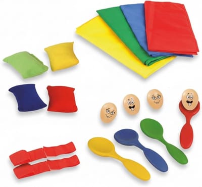 Feest Spelcollectie - Buitenspellen Tuinspel - Verjaardagsfeest Kinderfeest - 4-in-1 Spelplezier - 19x9x21 cm