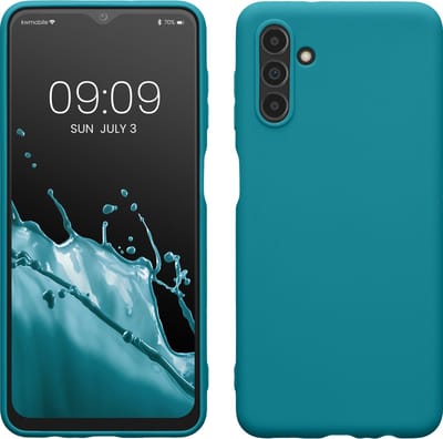kwmobile telefoonhoesje geschikt voor Samsung Galaxy A04s - Hoesje voor smartphone - Back cover in mat petrol