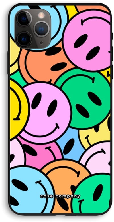 Case Company® - Hoesje geschikt voor iPhone 11 Pro Max hoesje - Smiley N°1 - Biologisch Afbreekbaar Telefoonhoesje - Bescherming alle Kanten en Schermrand