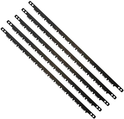 Zaagbladen Set - Boogzaag Bladen - Hout Zagen - Gehard Staal - 5 stuks 532mm - Zilver