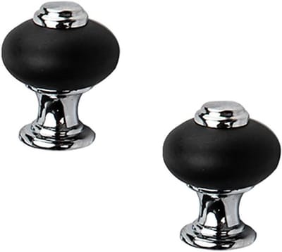 Vintage Deurknoppen voor Keuken- en Meubelkasten - Set van 2 Zwarte Handgrepen voor Dressoirs en Badkamerdeuren, Perfecte Accessoires voor Jouw Interieur