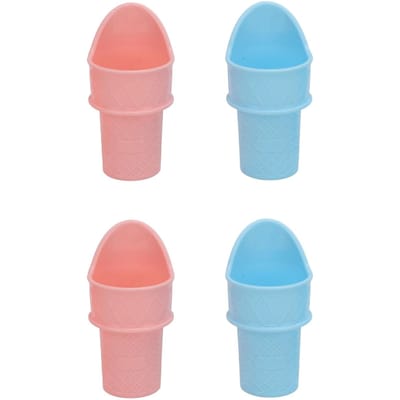 4 pièces Porte-cornet de glace Réutilisable Durable Congelable Coupe à glace Cuillère Cône de neige pour