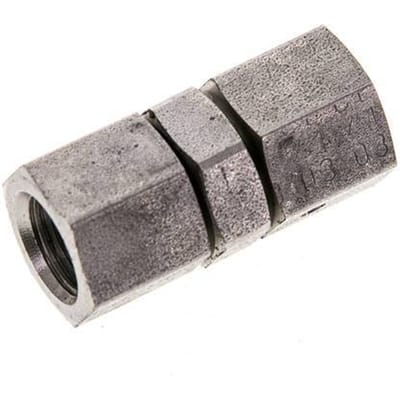 Rechte Verloopnippel G1/8'' Binnendraad Hoge Druk RVS  60° Conus  575bar Hydrauliek