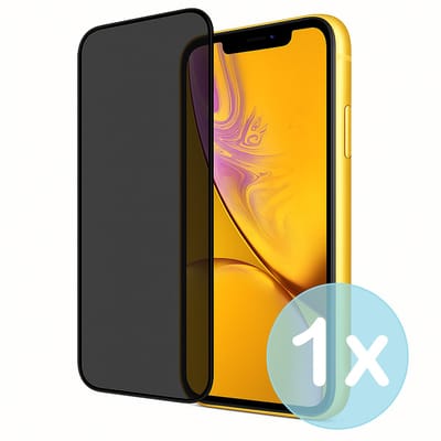 Privacy Screenprotector Geschikt voor iPhone XR – Anti-Gluren – Krasbestendig Gehard Glas 9H – Volledige Dekking – FuturiQ