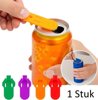 Blikjesopener & Blikjes Sluiter In 1 I Reumatische Blikopener I Can Lock I Blikjesopener I Kunststof I Anti Insect I Kleur Willekeurig I 1 Stuk