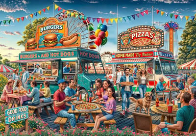Bluebird Puzzle legpuzzel Food Trailer - 1000 stukjes puzzelplezier.