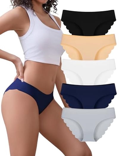 Voenxe Naadloos Onderbroeken Dames,Naadloze Ondergoed Dames,Invisible Slipjes Met Lage Taille, Elastische Bikini Panties,Stretch Women Seamless Underwear,Multiset Van 5