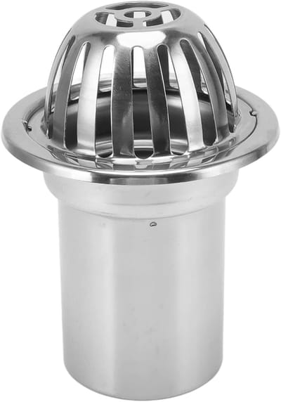 Afvoerputje Buiten - Regenwater Afvoer - Waterafvoer Tuin - Roestvrij Staal - Rond 3 inch