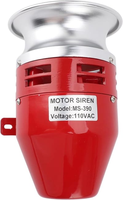 Motor Sirene - Luchtalarm Hoorn - Veiligheid Waarschuwen - Krachtig Geluid - 78 X 53 Inch - Zwart