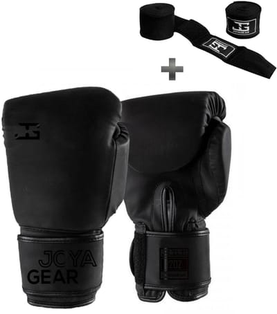 Joya MAX Kickbokshandschoenen - 12 oz – Zwart – Synthetisch Leer – Beginners & Training – Kickboksen & Boksen – Joya Fight Gear