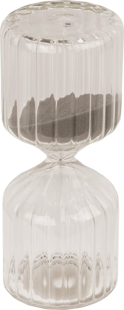 Out of the Blue Zandloper - homedeco - 10 min - beige - glas - 6 x 13 cm