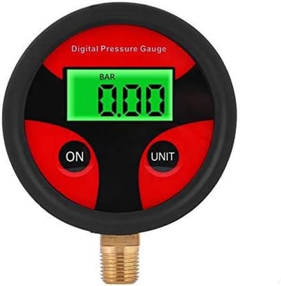 Digitale Bandendrukmeter - Bandenmeter LCD - Veiligheid Onderhoud - Automatische Waarschuwing - 0-200 psi - Zilver