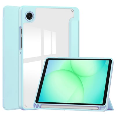 imoshion Tablet Hoes - Geschikt voor Samsung Galaxy Tab A9 Plus / Galaxy Tab A11 Plus - Trifold Hardcase Bookcase - Lichtblauw